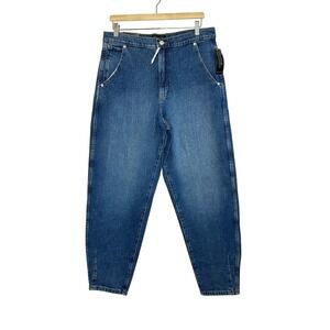 Banana Republic High Rise Barrel Jean Womens 32/14 Tall Blue NWT 577098-00-1